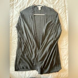 H&M, Grey fine knit long cardigan, x-small, women’s